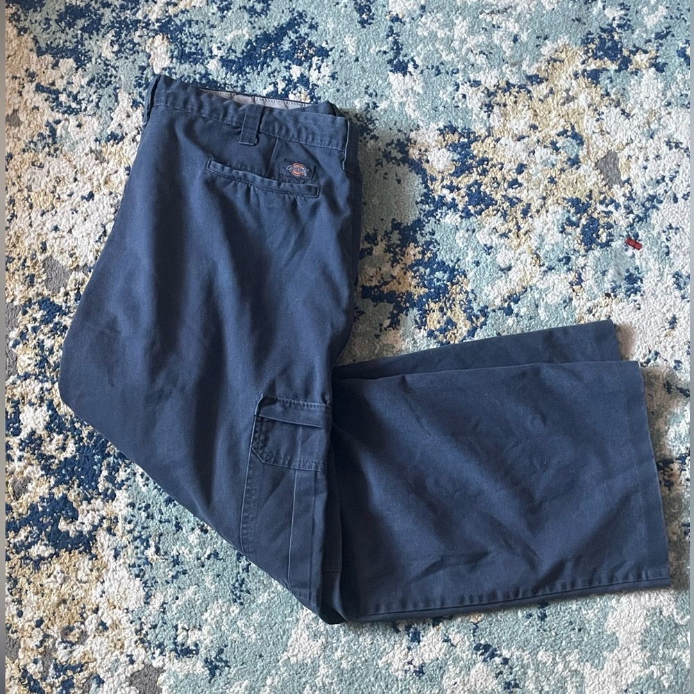 CARGO Dickies Men Pants baggy
Straight Leg Dark Navy Blue Size 40x30